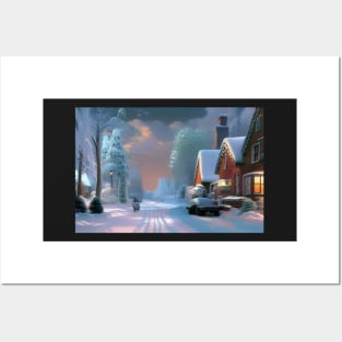 Winter landscape Posters and Art